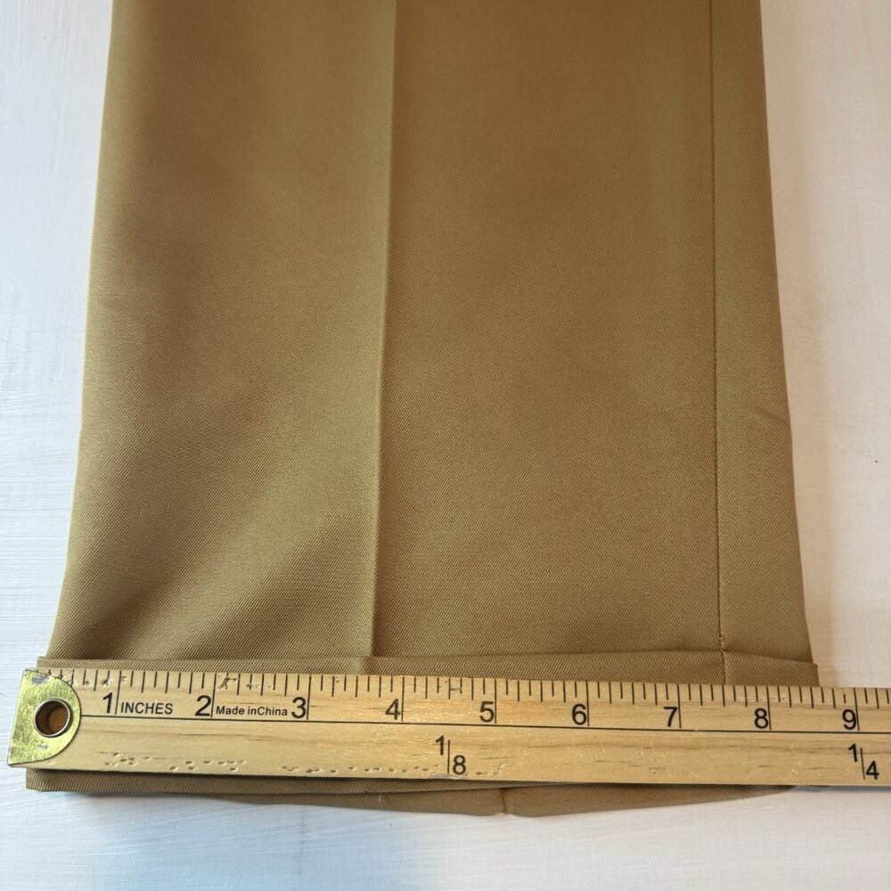 NWT Roundtree & Yorke Pants Travel Smart Mens Tall 38x36 Dress Tan Pleated - Picture 9 of 12